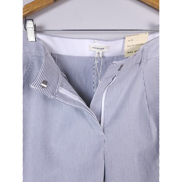 Max Studio Size XL Pinstripe Pull-On Trousers – Ankle Length Slim Fit, NWT - Picture 10 of 12